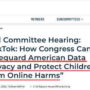 新加坡tiktok直播_TikTok数据隐私争议_美国国会TikTok听证会